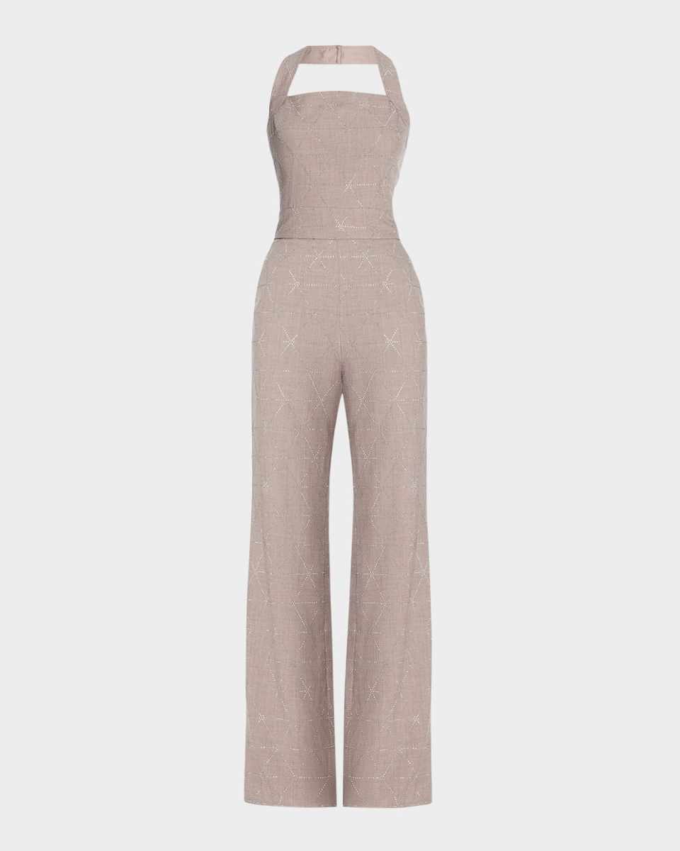 Cyprus Embellished Halter Jumpsuit